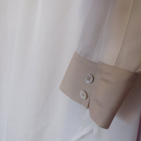 Haute Hippie Silk Blouse, M, Beige/Tan - Picture 7 of 7